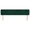 vidaXL Hoofdbord met randen 183x23x78/88 cm fluweel donkergroen