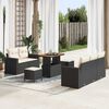 vidaXL Tuin Sofa Set 8 pcs Zwart poly rattan