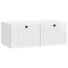 vidaXL Wandbeugel TV-kast Hoogglans Wit 78,5 x 41 x 30 cm Bewerkt hout