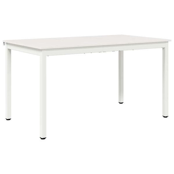vidaXL Eettafel Wit 140 x 80 x 75 cm Massief grenenhout