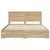 vidaXL Bedframe met hoofdeinde Sonoma Eiken 180 x 200 cm Bewerkt hout