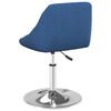 vidaXL Eetkamerstoelen draaibaar 4 st fluweel blauw