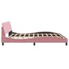 vidaXL Bedframe "Dover" fluweel roze 200x200 cm