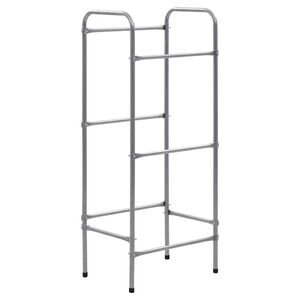 vidaXL Opbergrek voor 3 kratten 50x33x116 staal zilverkleurig