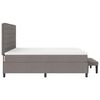 vidaXL Boxspringbed met hoofdeinde Taupe 200 x 200 cm Stof