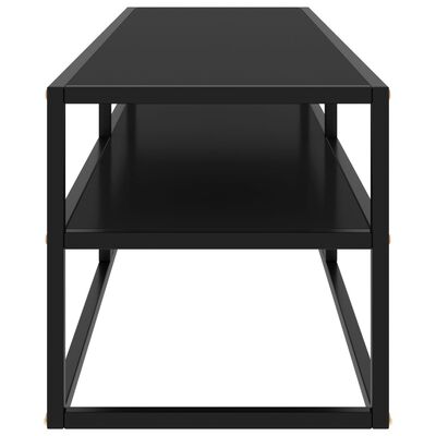 vidaXL Tv-meubel met zwart glas 140x40x40 cm zwart