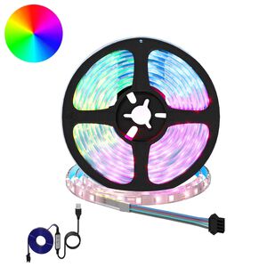 vidaXL LED-strip 2 st Zwart en transparant Koper en kunststof