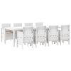 vidaXL Tuin Eetset 9 pcs Lichtgrijs Polypropyleen