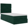 vidaXL Ottoman bed met matrassen en LED's 80x200cm fluweel donkergroen