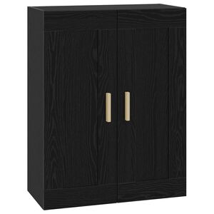 vidaXL Wandkast Muurmontage Zwart eiken 69,5 x 34 x 90 cm Bewerkt hout