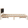 vidaXL Bedframe met Gevoerd Hoofdgedeelte Zwart 120 x 190 cm