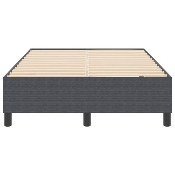 vidaXL Platform bedframe Donkergrijs 120 x 200 cm Stof
