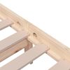 vidaXL Bedframe massief hout 135x190 cm Double
