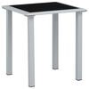 vidaXL Ligbedden 2 st met tafel aluminium zwart