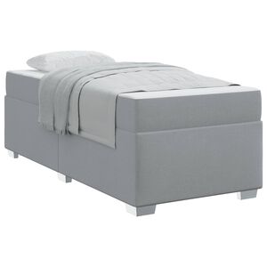 vidaXL Bedframe met matras Lichtgrijs 90 x 200 cm Stof