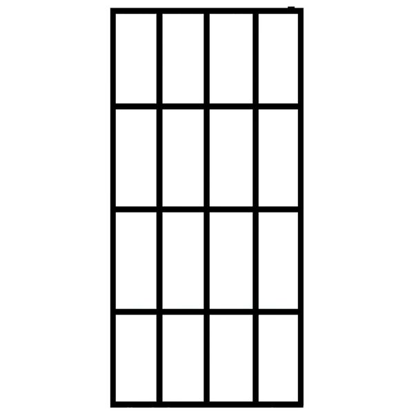vidaXL Inloopdouchewand 140x195 cm transparant gehard glas