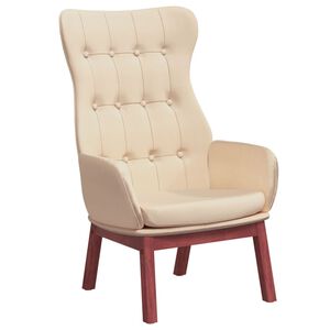 vidaXL Relaxstoel stof cr&egrave;mekleurig