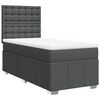 vidaXL Boxspring met matras stof donkergrijs 80x200 cm