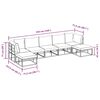 vidaXL Tuin Sofa Set met kussen Zwart Aluminium