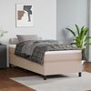 vidaXL Boxspring met matras kunstleer cappuccinokleurig 90x190 cm