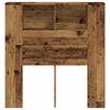 vidaXL Hoofdbordkast 100x18,5x102,5 cm bewerkt hout oud houtkleurig