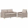 vidaXL Bankstel 2 st Beige Polyester