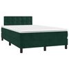 vidaXL Boxspring met matras fluweel donkergroen 120x190 cm
