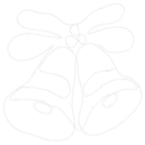 vidaXL Kerstbel met 144 LED Multikleur 57 x 47,5 cm PVC