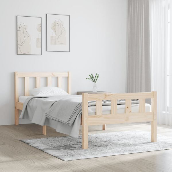 vidaXL Bedframe massief hout 90x190 cm