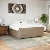 vidaXL Boxspring met matras kunstleer cappuccinokleurig 180x200 cm