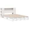 vidaXL Bed met boekenkast zonder matras massief hout wit 140x190 cm