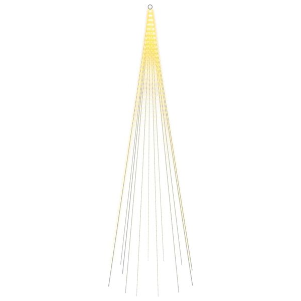 vidaXL Kerstboom op vlaggenmast Warm Wit 732 LED's 500 cm