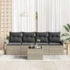 vidaXL Tuin Sofa Set 5 pcs Licht Grijs en Donker Grijs poly rattan
