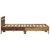 vidaXL Bedframe met LED Oudhout 120 x 190 cm Bewerkt hout
