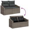 vidaXL Tuin Sofa Set met kussen 13 pcs Licht Grijs en Donker Grijs