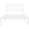 vidaXL Bedframe met hoofdbord metaal wit 107x203 cm