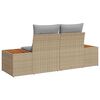 vidaXL Tuinbank Beige 184 x 62 x 85cm poly rattan