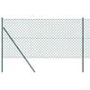 vidaXL gaashek met grondbevestiging 25 x 1,2 m PVC-Coated Staal Groen
