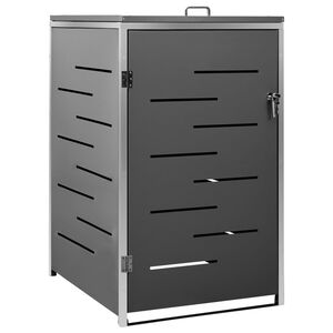 vidaXL Containerberging enkel 69x77,5x115 cm roestvrij staal