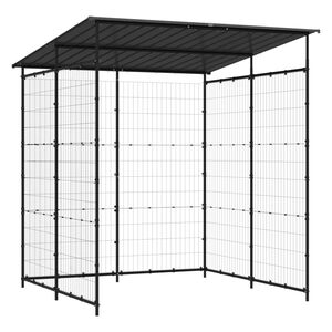 vidaXL Fietsenstalling 190x190x222 cm staal zwart
