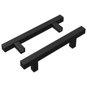 vidaXL Kasthandgreep 2 st Zwart 150 x 12,3 x 35,2 mm Roestvrij staal