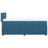 vidaXL Boxspring met matras fluweel blauw 100x200 cm