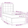 vidaXL Boxspring met matras en LED fluweel roze 100x200 cm