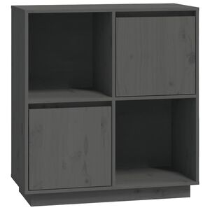 vidaXL Dressoir 74x35x80 cm massief grenenhout grijs