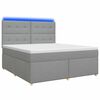 vidaXL Boxspringbed met matras Lichtgrijs 160 x 200 cm Stof