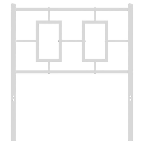 vidaXL Vervangend hoofdbord 75 cm metaal wit