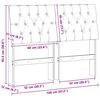 vidaXL Gestoffeerd hoofdbord Zwart 120 cm Massief grenenhout