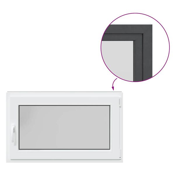 vidaXL Kelderraam "RISOR" 100x60 cm draai-kiep DIN rechts antraciet