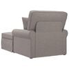 vidaXL Chaise Lounge met Rok met kussen Taupe 91 x 157 x 91 cm Stof