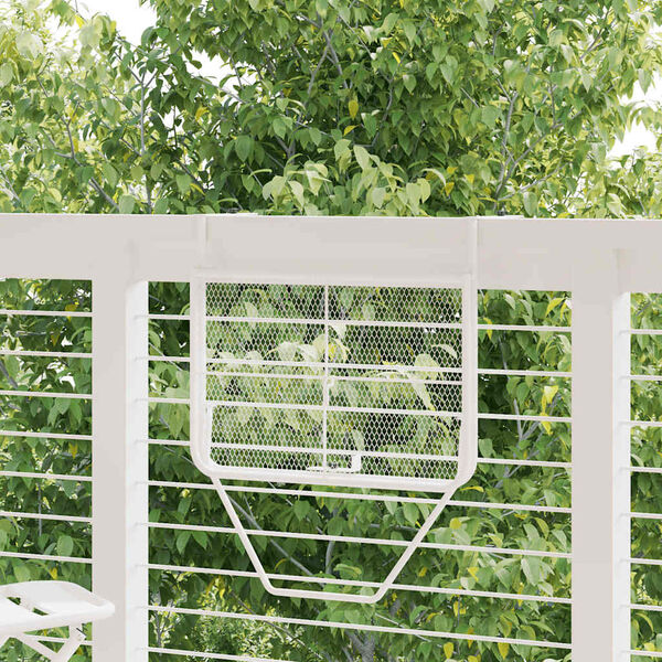 vidaXL Balkontafel 60x40 cm staal wit